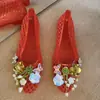 Zapatos de gelatina coreanos, zapatos bajos sin cordones, sandalias de punta fina casuales para exteriores de PVC cristalino, zapatos de baile huecos sin cordones
