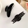 Nuevo Estándar de Oro pinza para el pelo simple elegante pinza para el pelo de una sola pieza negra 10CM elegante recogido para el pelo parte trasera de la cabeza accesorios para el cabello