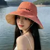 Sombrero de Pescador de Estilo Nuevo de Verano con Ala Ancha, Estampado por Ambos Lados, para Mujer, Sombrero de Sol Protector Solar para Exteriores Transfronterizo, Sombrero de Sol Transpirable