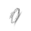 Anillo de pareja de orejas de trigo felices de plata esterlina S925, anillo de expresión femenina Mori Niche Senior, explosiones transfronterizas al por mayor