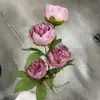 Ramo de Flores Artificiales de Peonía para Decoración de Escenas, Flores de Boda Realistas de Alta Gama, Flores Falsas de Peonía, Flores Artificiales