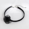 Colar AliExpress Transfronteiriço Novo Retrô Flor Preta Gola Estilo Francês Nicho Doce Campus Banquete