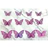 Pegatinas de Pared de Mariposa Hueca 3D Transfronterizas Láser Coloridas Realistas Tridimensionales Mariposa Decoración del Hogar Pegatinas de Pared