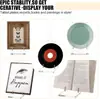 Soporte de caballete para marco de fotos de acrílico, soporte para platos, utilizado para exhibir libros, fotografías, platos y marcos de fotos