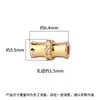 Prata s925 cor dourada zircônia incrustada formato de bambu conta de cintura artesanal DIY miçangas de cristal acessórios de joias de cristal e prata
