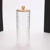 Caja Cuadrada Transparente de Plástico para Bastoncillos de Algodón para Maquillaje, Algodón Desmaquillante, Caja de Almacenamiento Portátil de PS