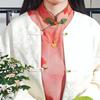 Joyería de oro Jin Yan con oro arena oro nuevo colgante de rosa retro romántico regalo para madre regalo para novia