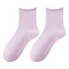 Artículo en liquidación calcetines Zhuji para mujer calcetines de verano de seda helada finos que absorben el sudor calcetines holgados calcetines blancos hasta la mitad de la pantorrilla