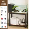 Gabinete para Acuario, Tanque de Corriente Integrado, Acuario Doméstico para Sala de Estar, Kit Completo de Paisajismo Ecológico Pequeño, Acuario de Cristal con Filtro Lateral