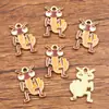 Múltiples Dijes de Aleación para Manualidades Chapado en Oro KC Animales Esmaltados Caballo Hormiga Oruga Insecto Caracol Colgantes Accesorios