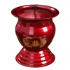 Escupidera roja de boda con tapa, diseño de dragón y fénix en esmalte, cubo de bendición matrimonial, dote de la novia, cubo para orina de uso doméstico