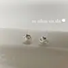 Brincos de Tarraxa Ou Ni Han em Prata Esterlina S999 com Relevo de Meteorito para Meninas Design Geométrico de Nicho Personalidade Estilo Cool Tarraxas para Cartilagem da Orelha