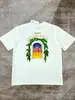 Camiseta de Algodão Puro 230g com Estampa Digital Casa Levemente Luxuosa, Pesada e Amiga da Pele para Vendas Transfronteiriças de E-commerce Independente, Manga Curta