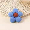 Nuevo Broche de Tela Vaquera con Diseño de Flor de Cinco Pétalos, Relleno de Algodón y Rayas de Puntos, Accesorios para Broches, Accesorios para el Cabello DIY, Pasador de Pelo, Ropa, Productos Semi-Terminados
