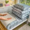 Conjunto de três peças xadrez para dormitório universitário, roupa de cama 100% algodão, estilo ins, lavável à máquina, inclui lençol de cima, capa de edredom e lençol de elástico