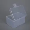 1265 caixa retangular transparente de plástico PP embalagem de produto caixa de amostra à prova de poeira joias ferragens carimbo caixa de armazenamento