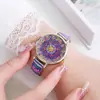 Relógio Feminino Estilo Boêmio Transfronteiriço de Comércio Exterior com Pulseira de Lona Floral, Mostrador Estilo Étnico Retrô, Relógio de Pulso a Quartzo para Estudantes