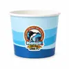 Vasos de papel para helado personalizados, recipientes desechables para postres con estampado dorado y tapas, tazones de papel para helado de colores especiales y engrosados para empaque
