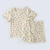 Conjunto de Manga Curta para Casa Infantil Dinamarquês Respirável para Meninas Bebês Algodão Puro Classe A Pijama de Meninos Roupas Infantis de Manga Curta