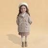 Outwear de Lã para Meninas Huzhou Zhili com Pelo Integrado e Forro de Fleece Estilo Inverno Dia de Natal e Ano Novo Novo Item Mais Vendido Top Espessado