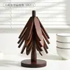 Tapete Isolante Térmico de Alta Qualidade na Cor de Noz com Formato de Árvore, Antiescaldante, Jogo Americano Criativo para Mesa de Jantar em Casa, Tapete Decorativo, Porta-Copo Resistente a Altas Temperaturas