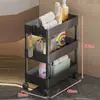 Estante de almacenamiento para baño, estante de almacenamiento para huecos detrás de la puerta, estante de almacenamiento ultradelgado, estante organizador multicapa para el baño, carrito pequeño