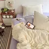 Estilo Minimalista Moderno Estilo Sábana de Franela Juego de Tres Piezas Clase A Estilo Blogger de Instagram Espesor Cálido Leche Terciopelo Juego de Cuatro Piezas