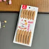 Caixa blister 10 pares de hashis de bambu doméstico sem nó cor natural hashis de bambu barraca de rua rio lago hashis de bambu carbonizado atacado
