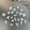 Set de Accesorios para Uñas con Forma de Estrella, Concha, etc. de 12 Piezas Popular Transfronterizo Aurora Caracola Coco Árbol DIY Portátil Accesorios de Pedrería para Uñas