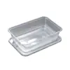 Caja de Almuerzo Desechable Caja Engrosada para Llevar Caja de Almuerzo Rectangular Comercial para el Hogar Caja para Comida Rápida que Conserva la Frescura con Tapa Cuadrada