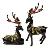 Veado Sika de Latão Veado Fu Enfeites Veado Deitado Veado Jubao Sala de Estar Decoração de Armário de Vinho Artesanato Doméstico Simples Criativo Presente