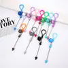 Llavero de Campana de Plástico de Colores Dulces Decoración Creativa para Bolsos DIY con Cuentas Llavero Colgante para Mochila Lindo