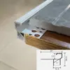 Lámpara de escalera para peldaño, baldosa cerámica oculta de presión, borde de cierre de suelo, tira de cierre, lámpara de peldaño luminosa con inducción, lámpara de canal de aluminio para peldaño