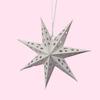 Decoración Navideña Simple Escandinava Suministros Recortados Estrella de Siete Puntas Estrella de Nueve Puntas Decoración de Festival Estrella Estéreo Adornos Colgantes