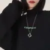 Cadena de Suéter de Acero de Titanio para Hombre Colgante Triángulo Cuadrado Geométrico Collar Colgante de Hip-Hop de Moda para Hombres y Mujeres