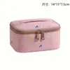 Bolsa de Maquiagem Cosmética Personalizada Estilo Retrô Doce e Descolada de Alto Valor com Bordado de Pônei Colorido, Bolsa Portátil para Armazenamento de Maquiagem para Saídas