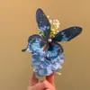 Flor de Mariposa Atmósfera de Principios de Primavera Flor de Mariposa Tridimensional Pasador para el Cabello Estilo Mori para Mujer Pin de Pato Dulce Accesorios Frescos para el Cabello de Vacaciones
