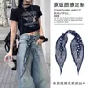 Bufanda larga retro de estilo americano con estampado paisley, perfecta para atar a la cintura o como accesorio para el cabello, un accesorio versátil de primavera que se puede llevar alrededor del cuello, una bufanda suave para el cuello