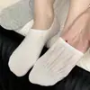 Calcetines de malla tipo barco para mujer, antideslizantes, invisibles (no se ven), 100% algodón, transpirables, calcetines finos de verano, calcetines invisibles de corte bajo para mujer en verano