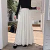 Falda blanca de ganchillo patchwork atmosférica para mujer, falda elegante de encaje para otoño e invierno, falda larga fluida en color albaricoque