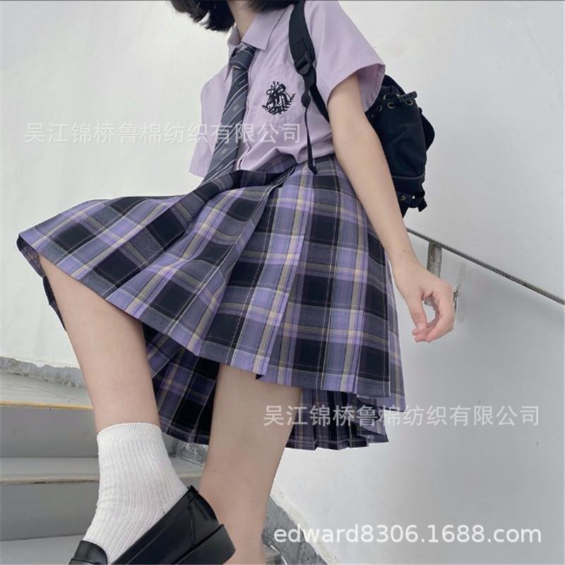 色织格子半身裙JK制服女裙子88.JPG