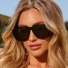 Gafas de sol de moda europea y americana de montura grande retro combinables personalidad transfronteriza deportes al aire libre ciclismo protección solar gafas de sol modernas para mujer