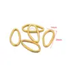 Acero Inoxidable Chapado en Oro de 18 Quilates Colgante Oval de Forma Especial Anillo O en Relieve Accesorios de Joyería para Collar DIY Venta al por Mayor Transfronteriza