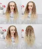 Perucas de Cabelo Cacheado de Comprimento Médio para Mulheres Europeias e Americanas, Perucas Sintéticas Cacheado Profundo de Seda de Gelo, Faixas de Cabelo Atacado, Perucas de Cabelo Cacheado Pequeno