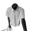 Camisa Polo de Manga Corta con Hombro Caído Estilo Americano para Hombre Verano Pesada Camiseta Juvenil Cuello Solapa Raglán Manga de Cinco Puntos Superior Trendy