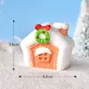 Caja de Regalo Navideña Nueva Paisaje Navideño en Miniatura Escena de Nieve Accesorios de Bola de Cristal Cerdo Navideño Rollo de Huevo Muñeco de Nieve Adornos de Resina