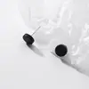 Pendientes de moda redondos de plata de ley s999, elegantes y brillantes, para el lóbulo de la oreja, de diseño geométrico, pendientes de nicho de alta gama, Accesorios al por mayor