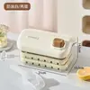 Bandeja para cubitos de hielo casera con tapa, máquina para hacer cubitos de hielo, bandeja para cubitos de hielo, almacenamiento de hielo de doble capa, máquina de hielo de grado alimenticio