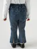 Pantalones Largos Ajustados de Moda Primavera y Otoño Wulibu-2026 para Niñas, Estilo Coreano Ligeramente Acampanados de Mezclilla Casual