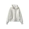 Ropa Vintage Yidao Otoño 2026 Nuevo Estilo Americano Moderno Sencillo Deportivo Casual Sudadera con Capucha de Color Sólido con Doble Cremallera